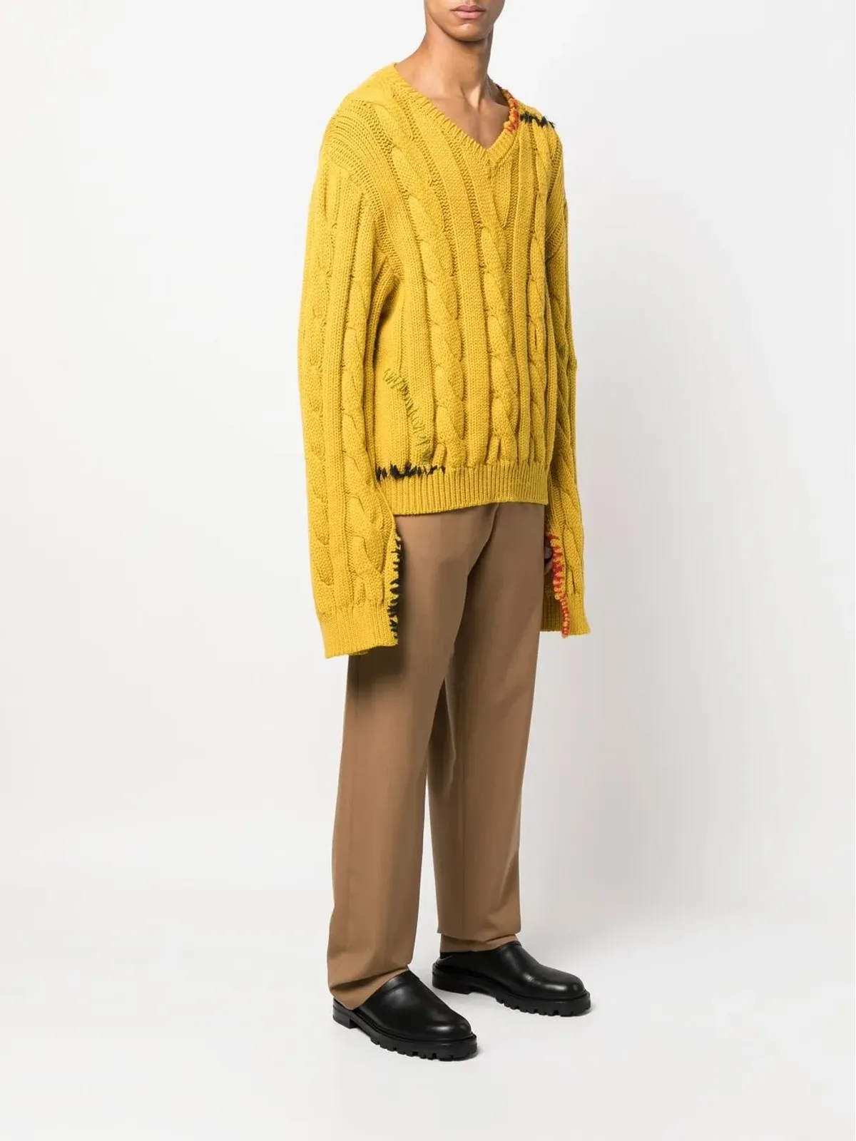 Marni ケーブル編み バージンウール セーター - 画像3