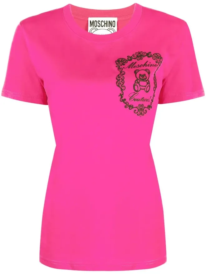 Moschino Moschino フロックド テディ ロゴ Tシャツの商品画像