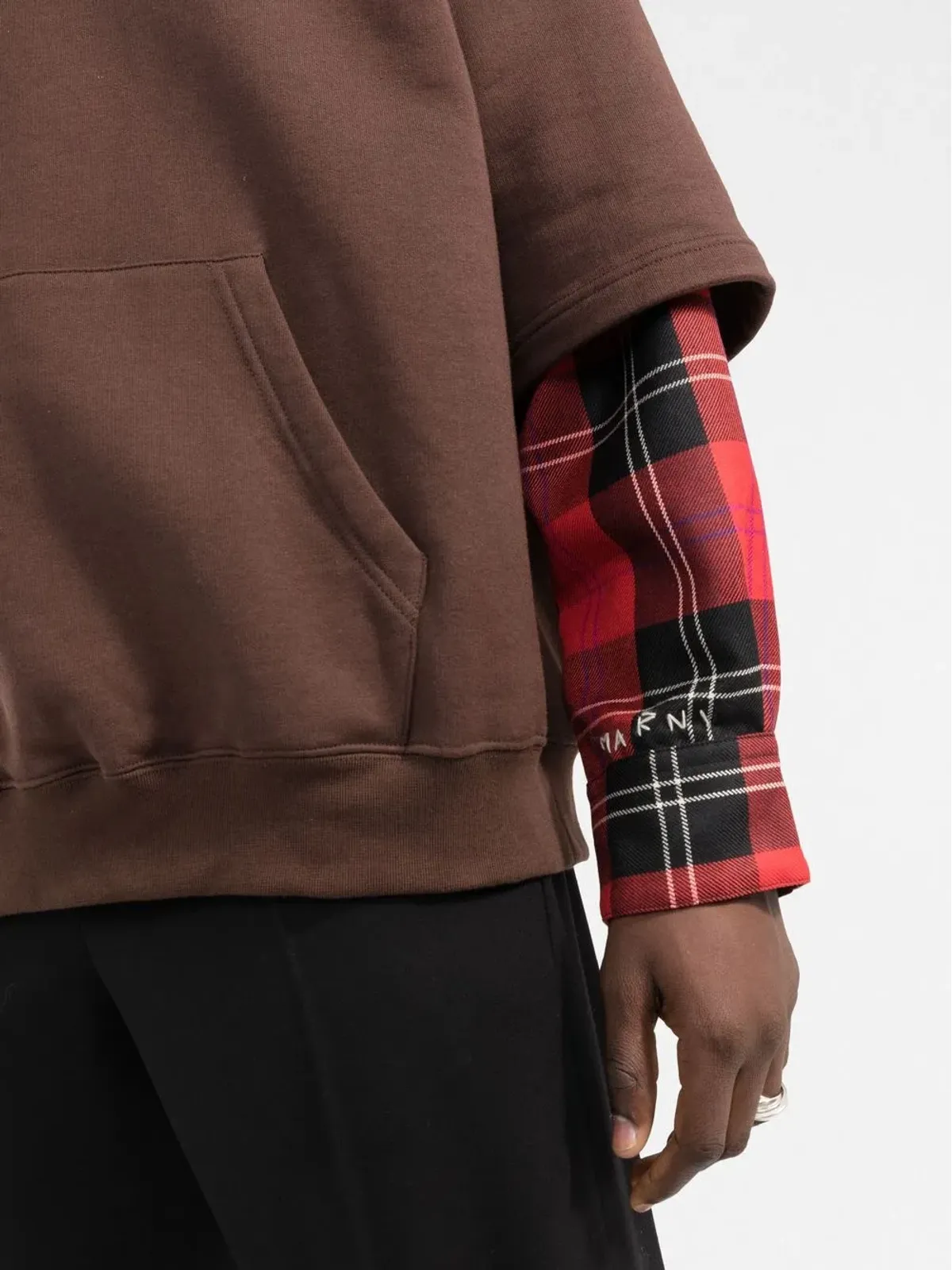 Marni レイヤードデザイン フーディ - 画像5