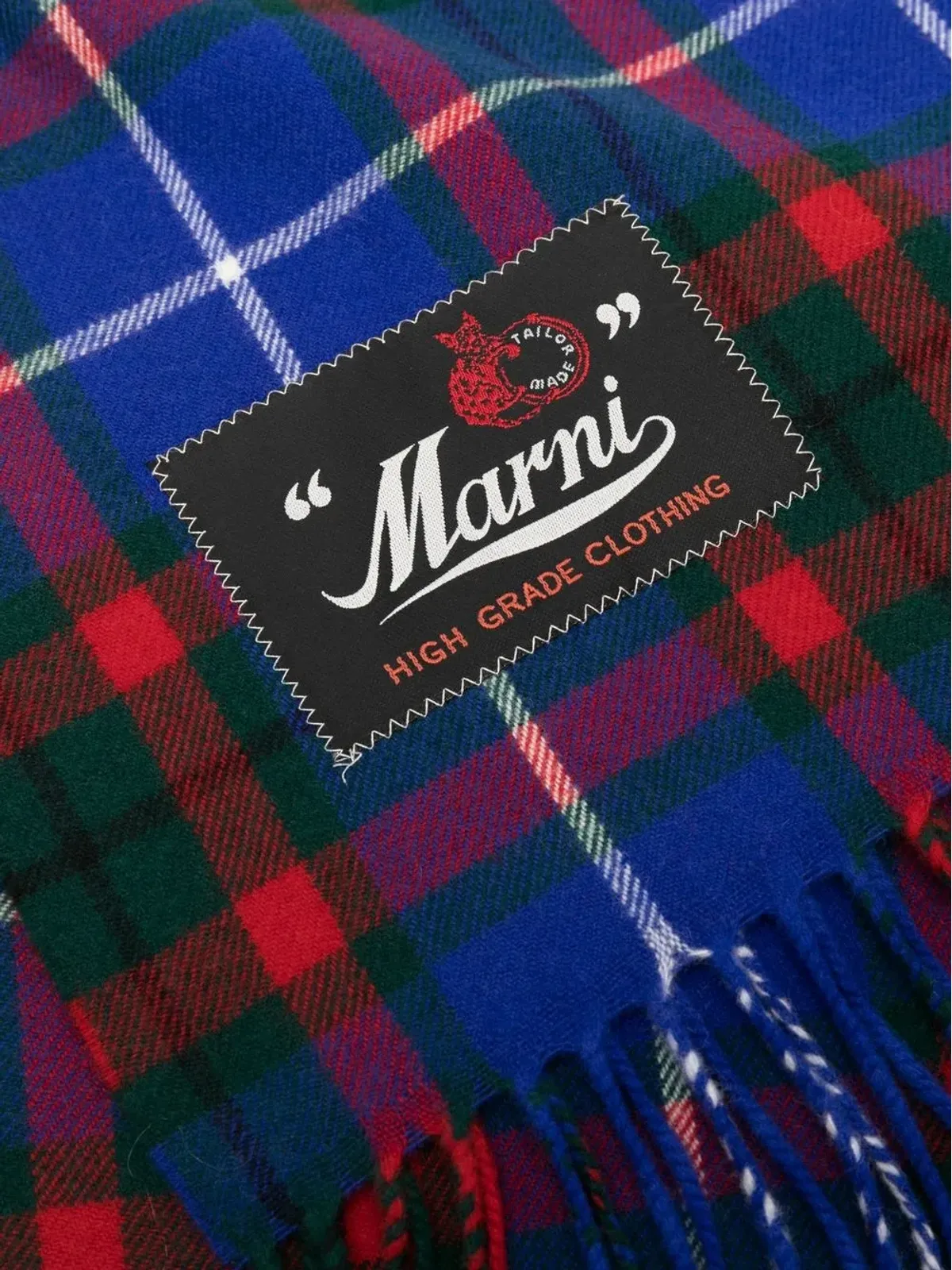 Marni チェック柄ニットスカーフ - 画像3