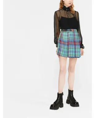 Moschino バックルカラー シフォンブラウス ブラック - サムネイル2