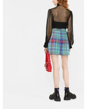 Moschino バックルカラー シフォンブラウス ブラック - サムネイル4