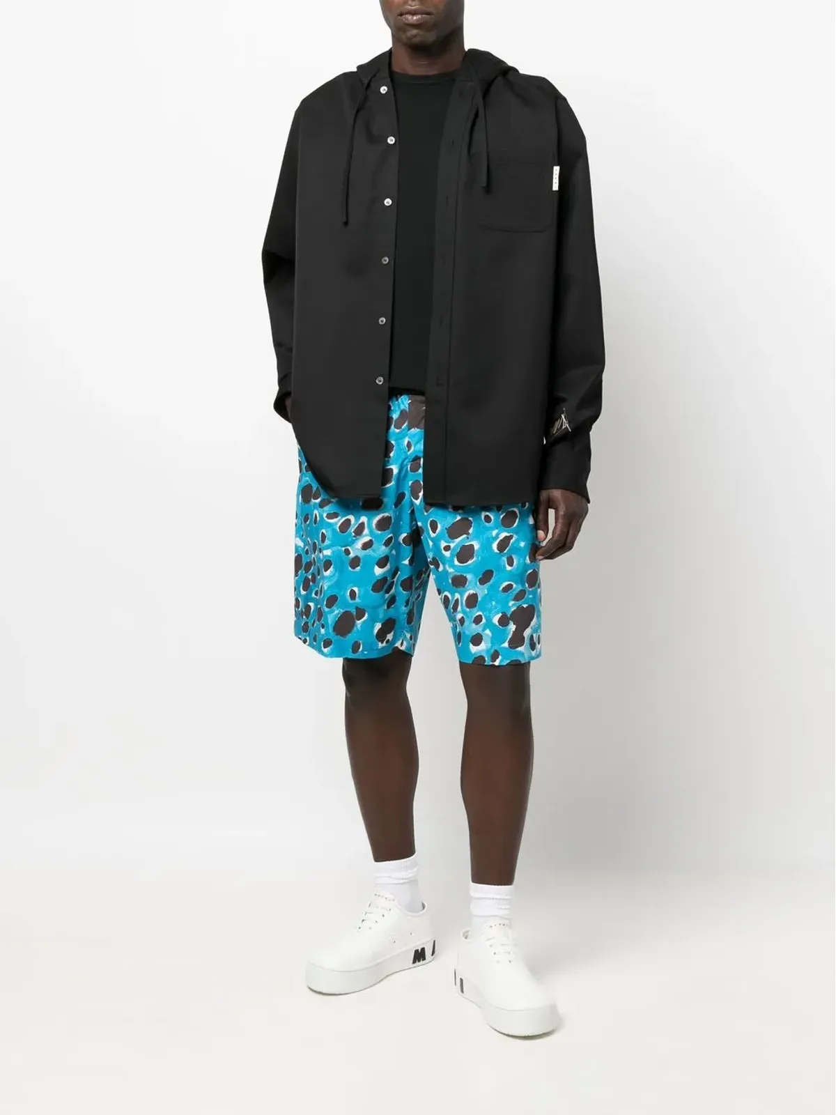 Marni 全身レオパード柄ショーツ - 画像2