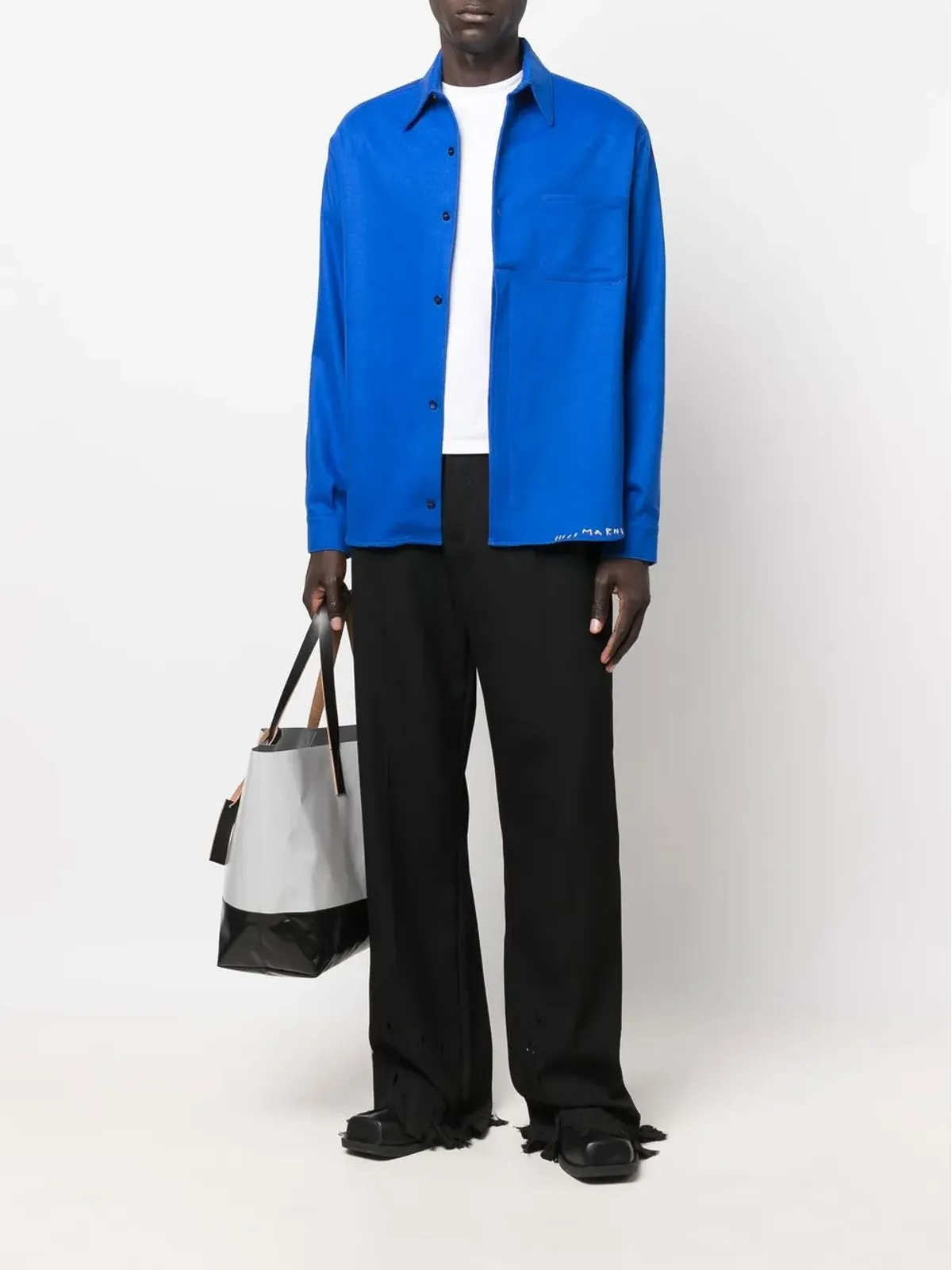 Marni ディストレスト・ストレートレッグパンツ - 画像2