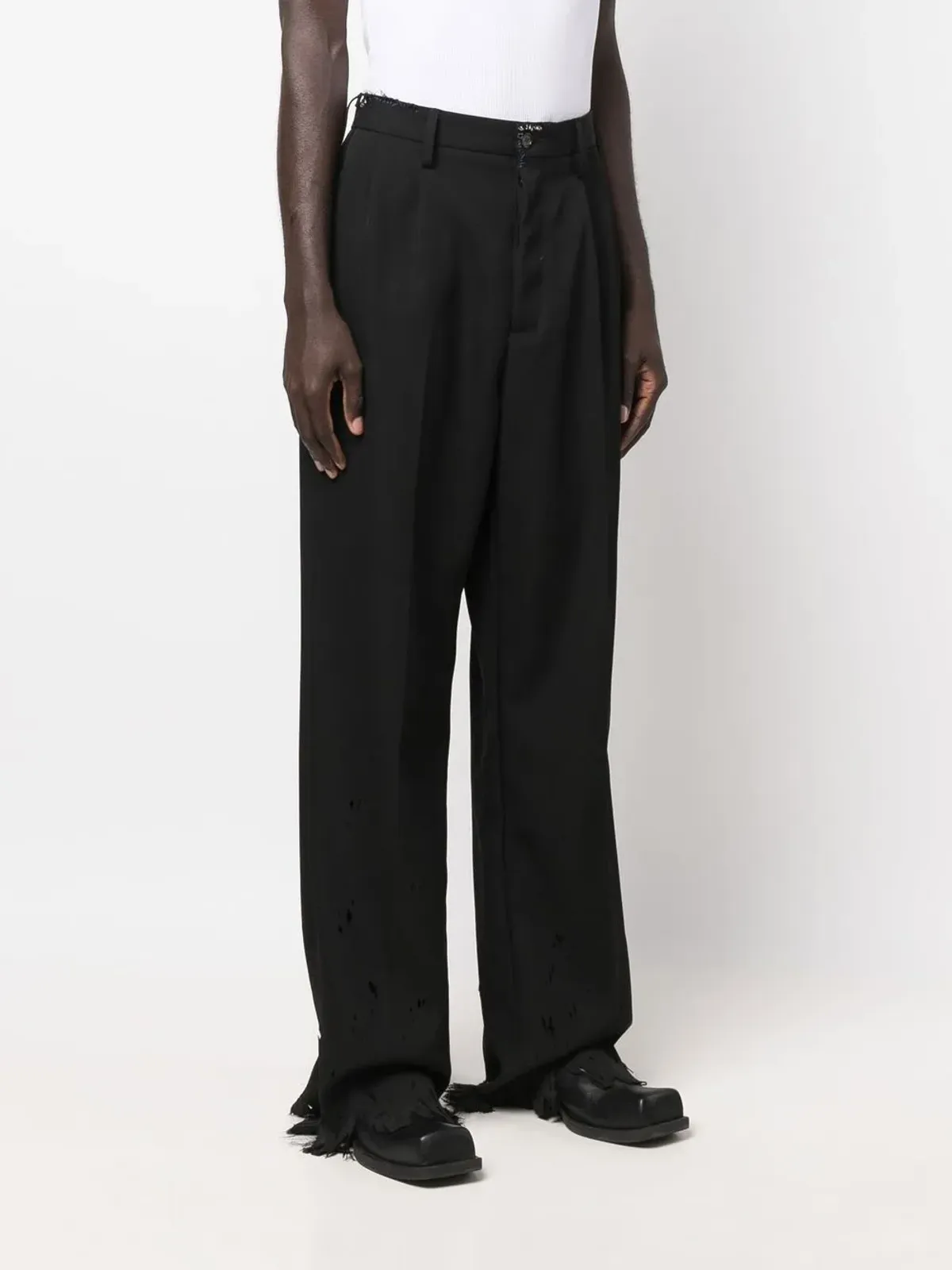Marni ディストレスト・ストレートレッグパンツ - 画像3