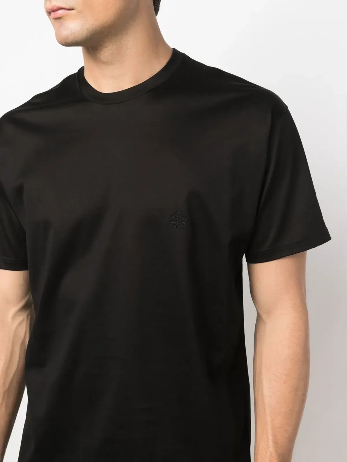 Low Brand 丸首半袖Tシャツ ブラック - 画像5