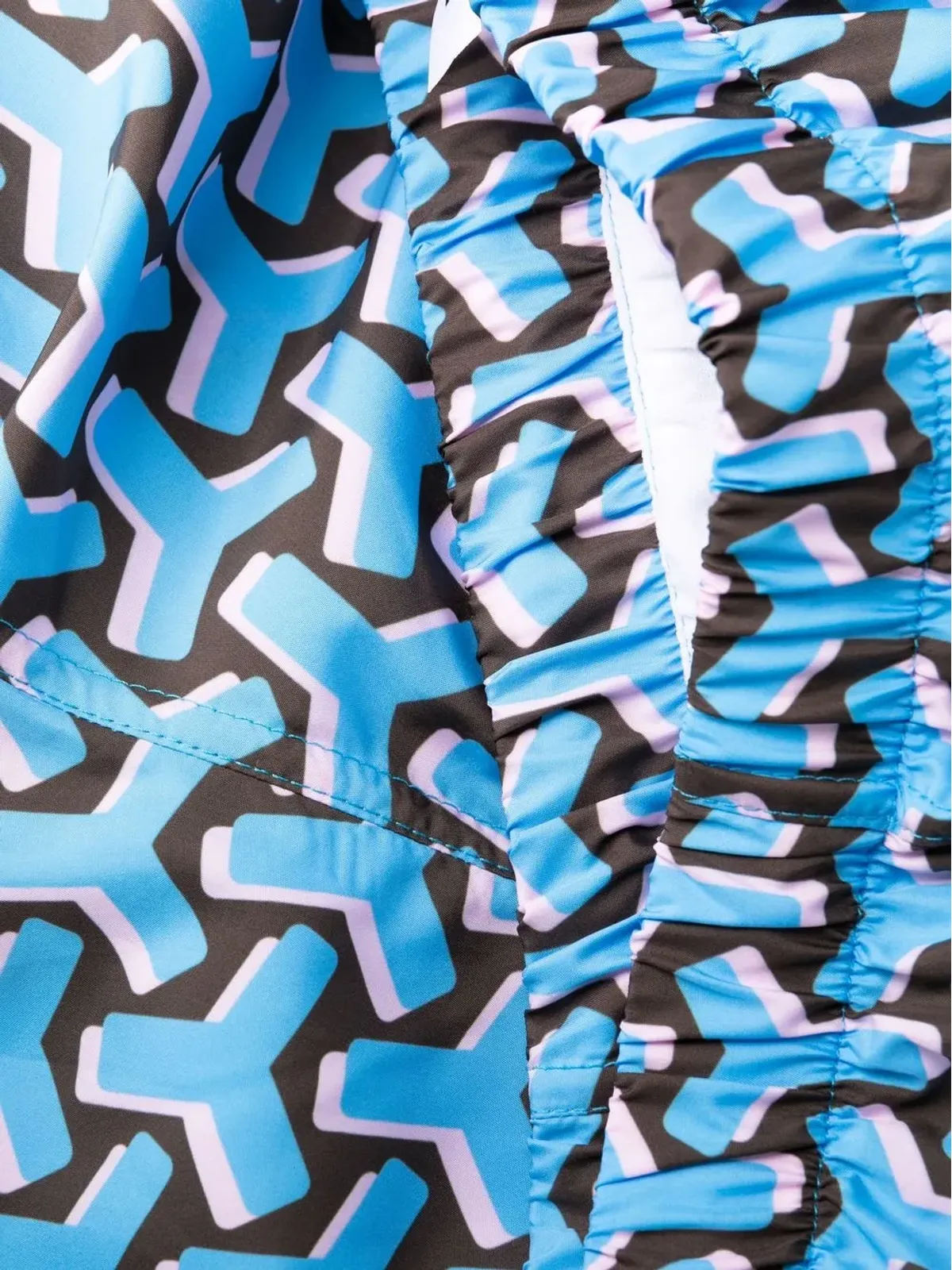 yes i am 幾何学柄スイムトランクス - Blue - 画像3