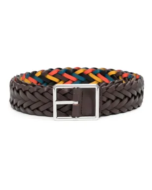 Paul Smith リバーシブル編み込みベルト（ブラウン） - サムネイル1