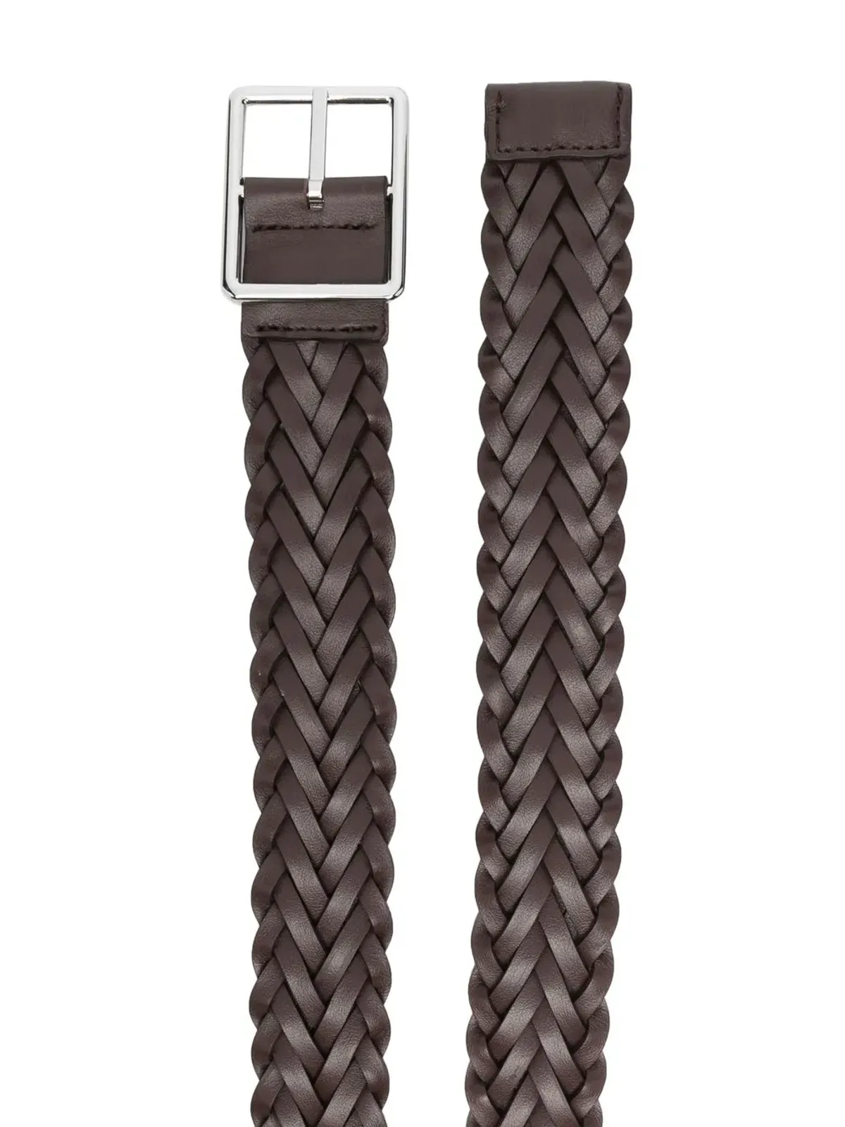 Paul Smith リバーシブル編み込みベルト（ブラウン） - 画像2