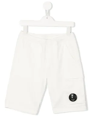 C.P. Company Kids ロゴパッチ トラックショーツ - White - サムネイル1