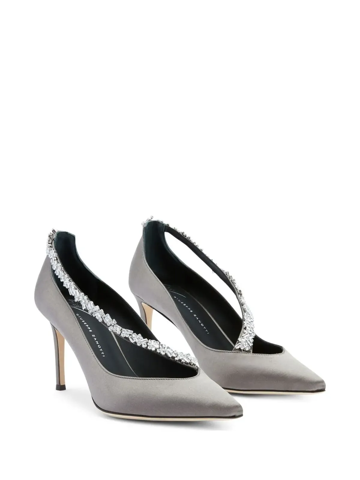 Giuseppe Zanotti Filipa クリスタル装飾パンプス - グレー - 画像2