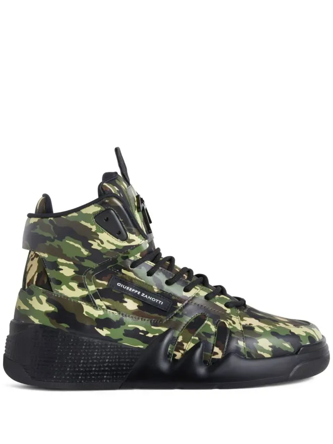 Giuseppe Zanotti Giuseppe Zanotti タロン カモフラージュ ハイトップスニーカーの商品画像
