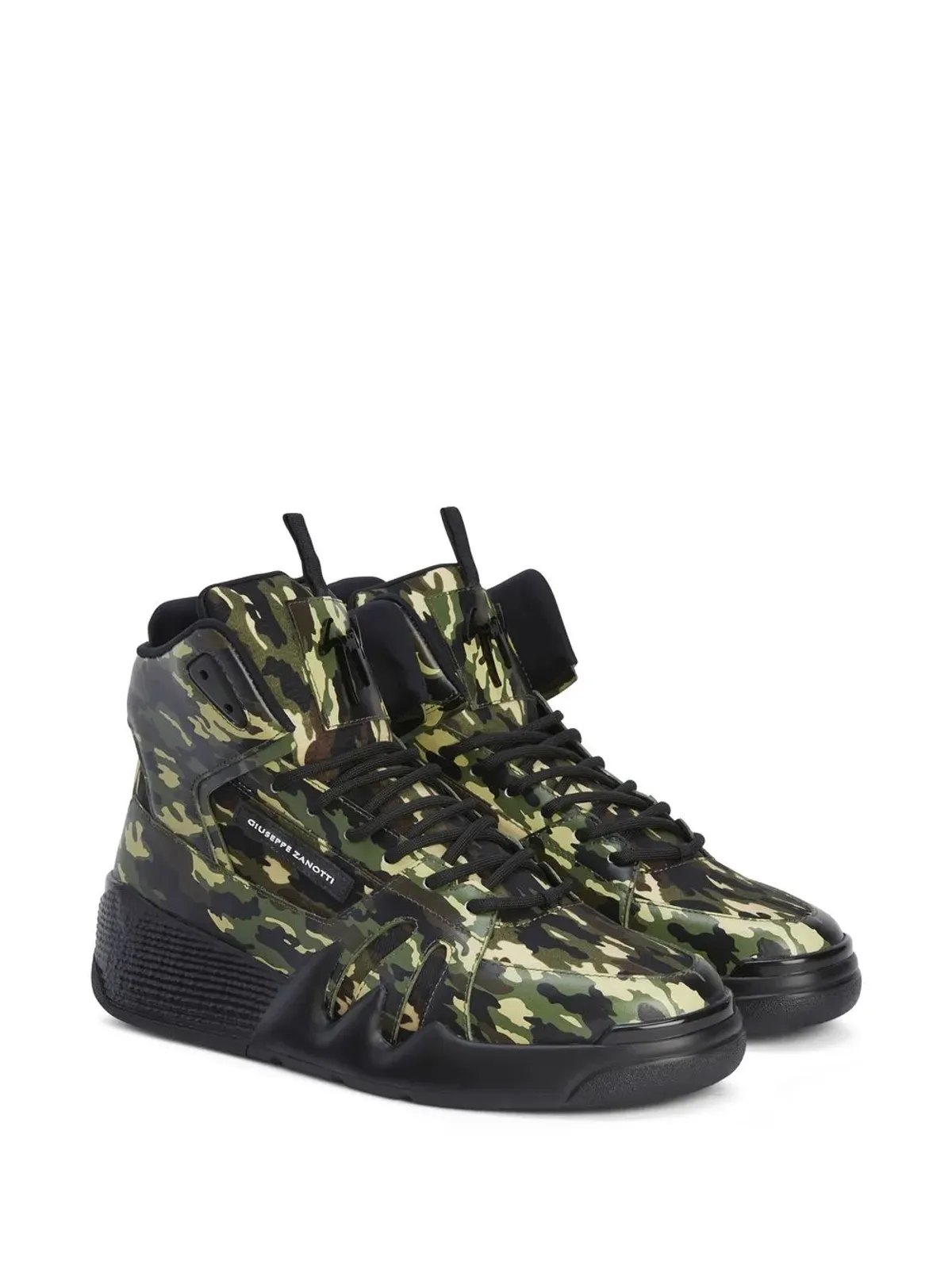 Giuseppe Zanotti タロン カモフラージュ ハイトップスニーカー - 画像2