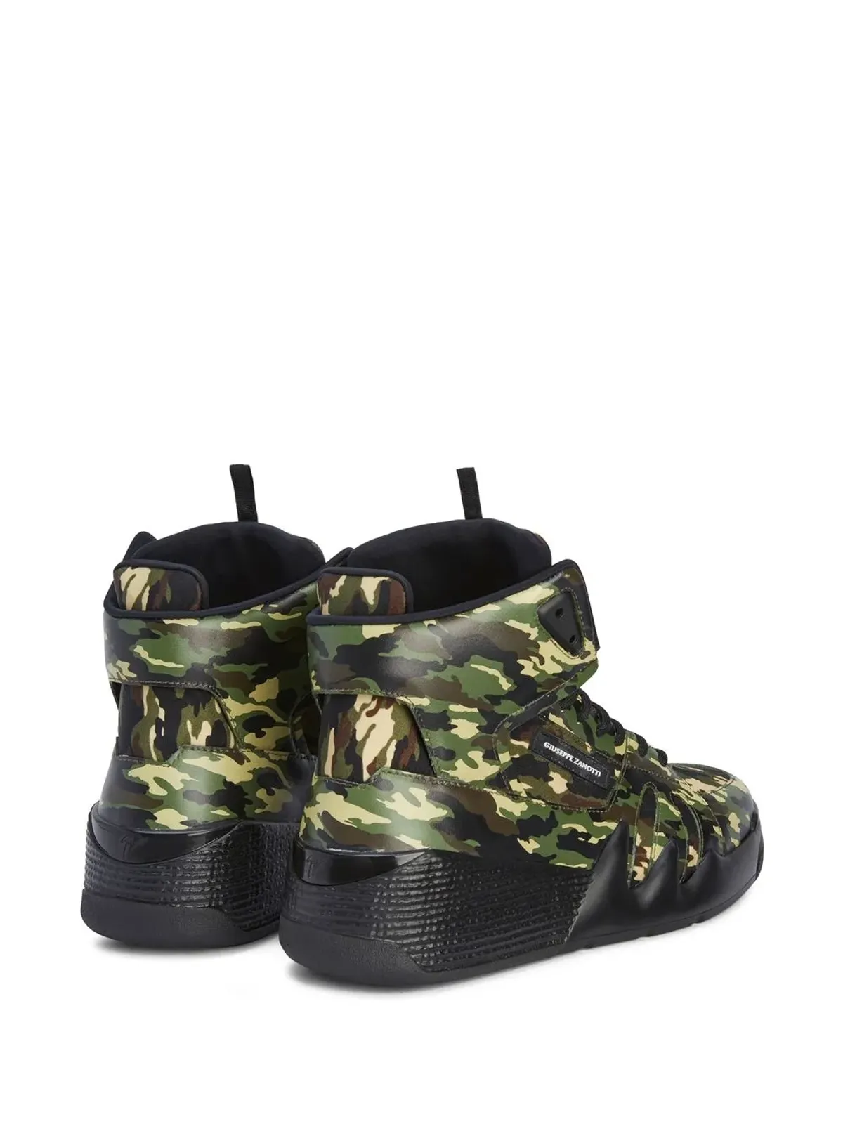 Giuseppe Zanotti タロン カモフラージュ ハイトップスニーカー - 画像3