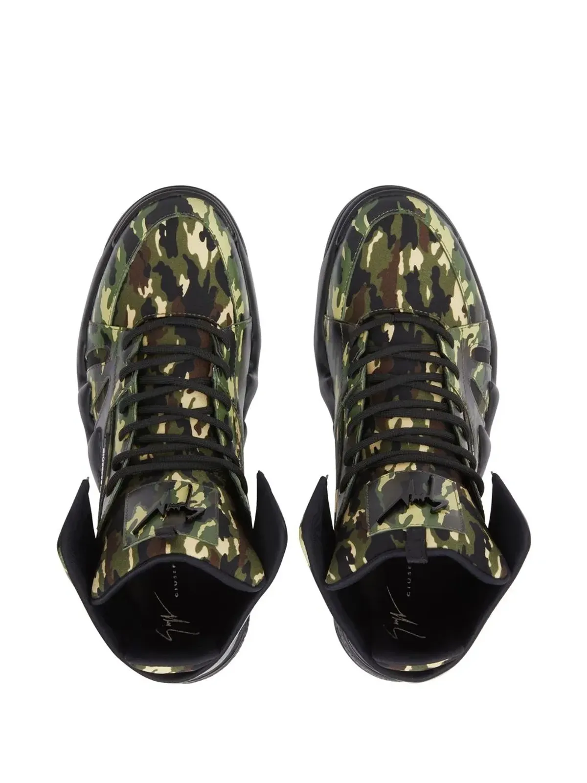 Giuseppe Zanotti タロン カモフラージュ ハイトップスニーカー - 画像4