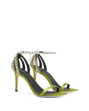 Giuseppe Zanotti アデル クリスタル装飾サンダル（グリーン） - サムネイル2