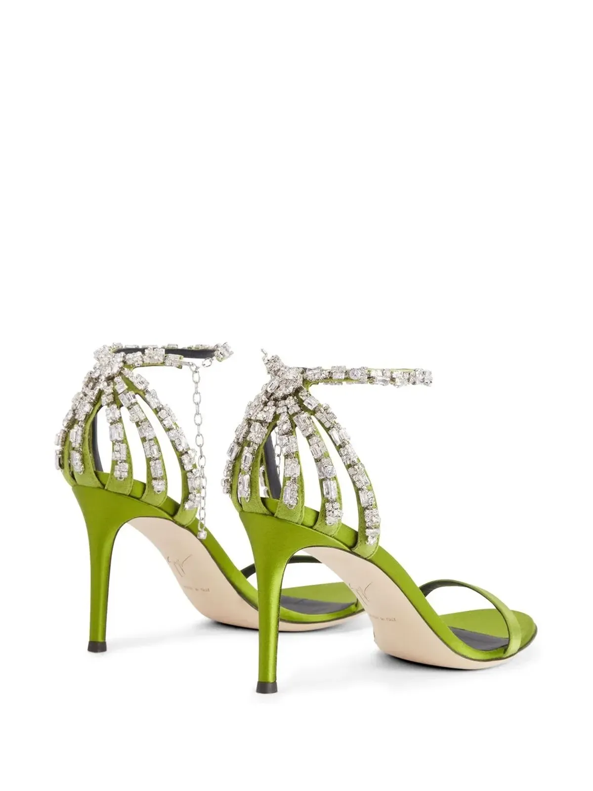 Giuseppe Zanotti アデル クリスタル装飾サンダル（グリーン） - 画像3