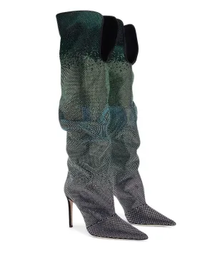 Giuseppe Zanotti 105mm GZ Gala Caleido ニー・ハイ ブーツ - ブラック - サムネイル2