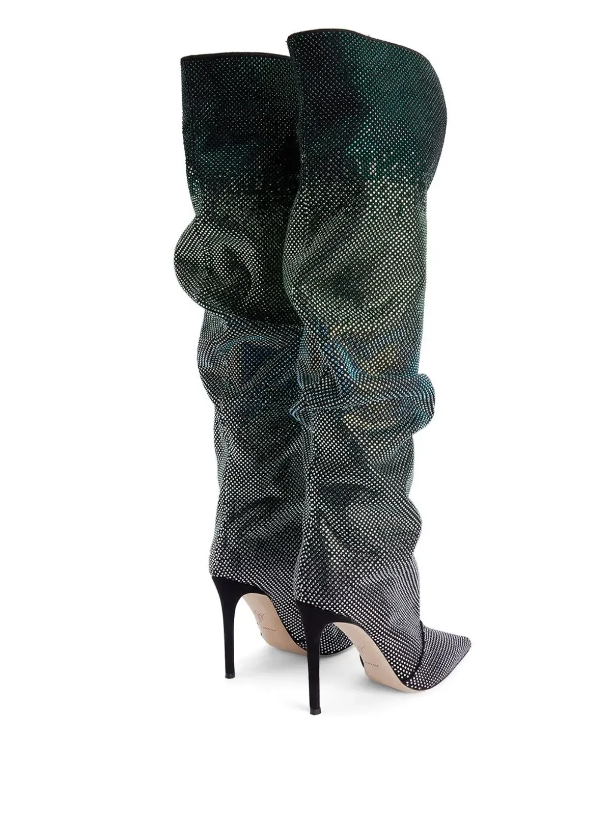 Giuseppe Zanotti 105mm GZ Gala Caleido ニー・ハイ ブーツ - ブラック - 画像3