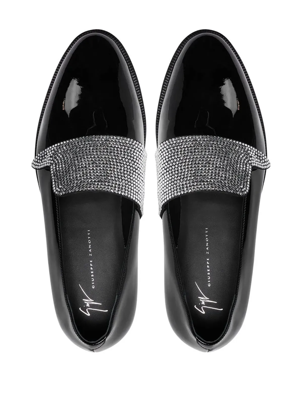 Giuseppe Zanotti エフラム クリスタルエンベリッシュド ローファー - 画像4