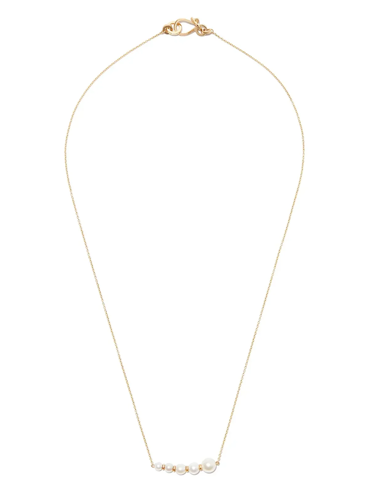 Sophie Bille Brahe 14kt yellow gold Lune grand pearl necklace - 画像2