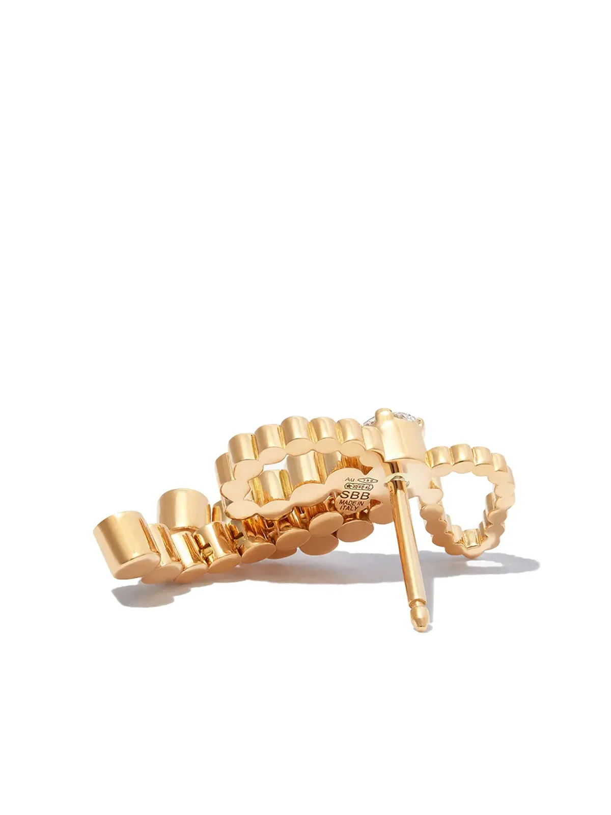 Sophie Bille Brahe 18金 イエローゴールド ボウ ダイヤモンドスタッドピアス - 画像2