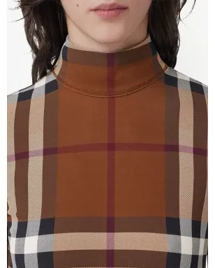 Burberry チェックプリント サイドタイ ミディドレス - サムネイル4