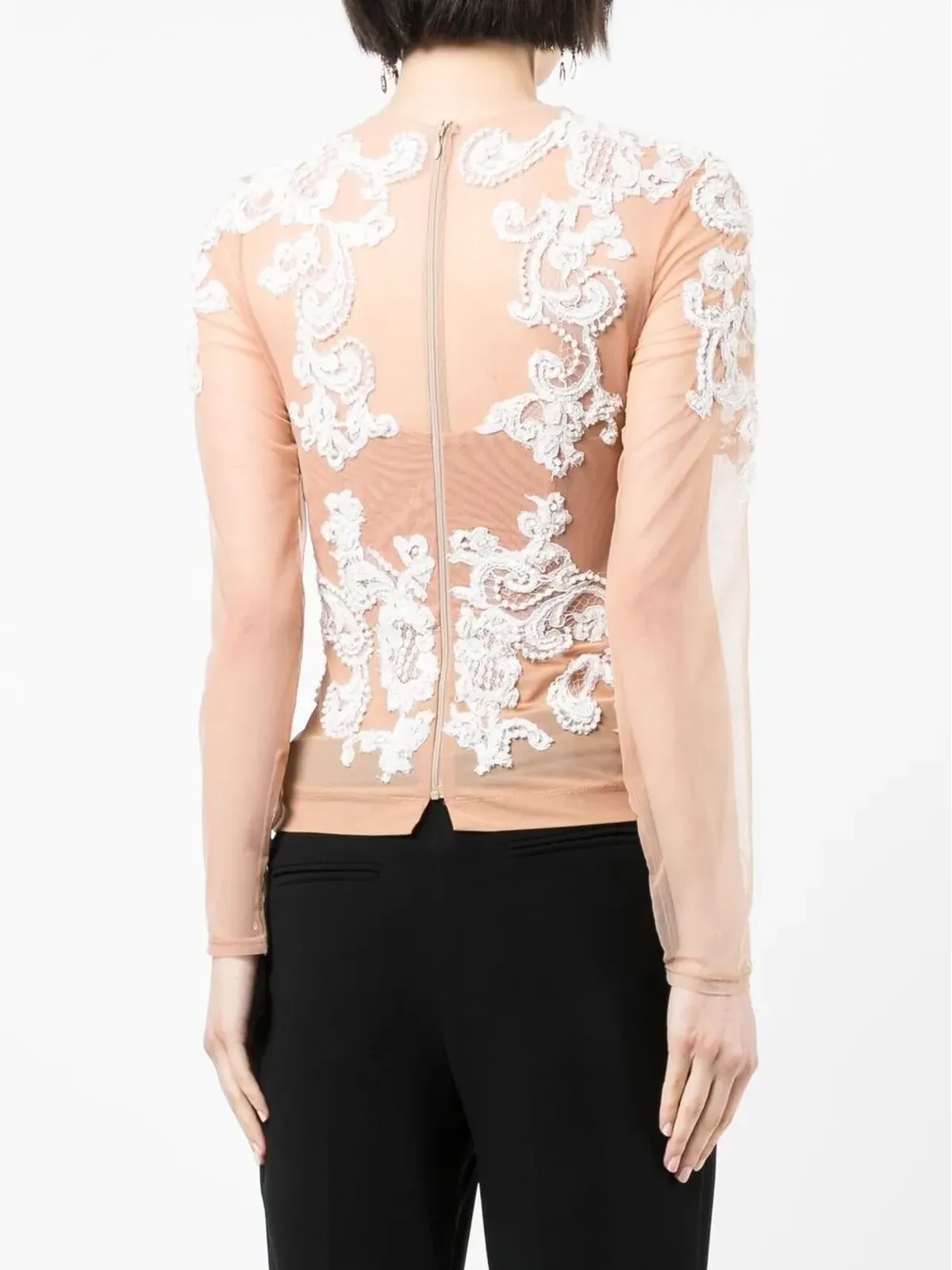 Zuhair Murad バロック刺繍シルクトップ - 画像4