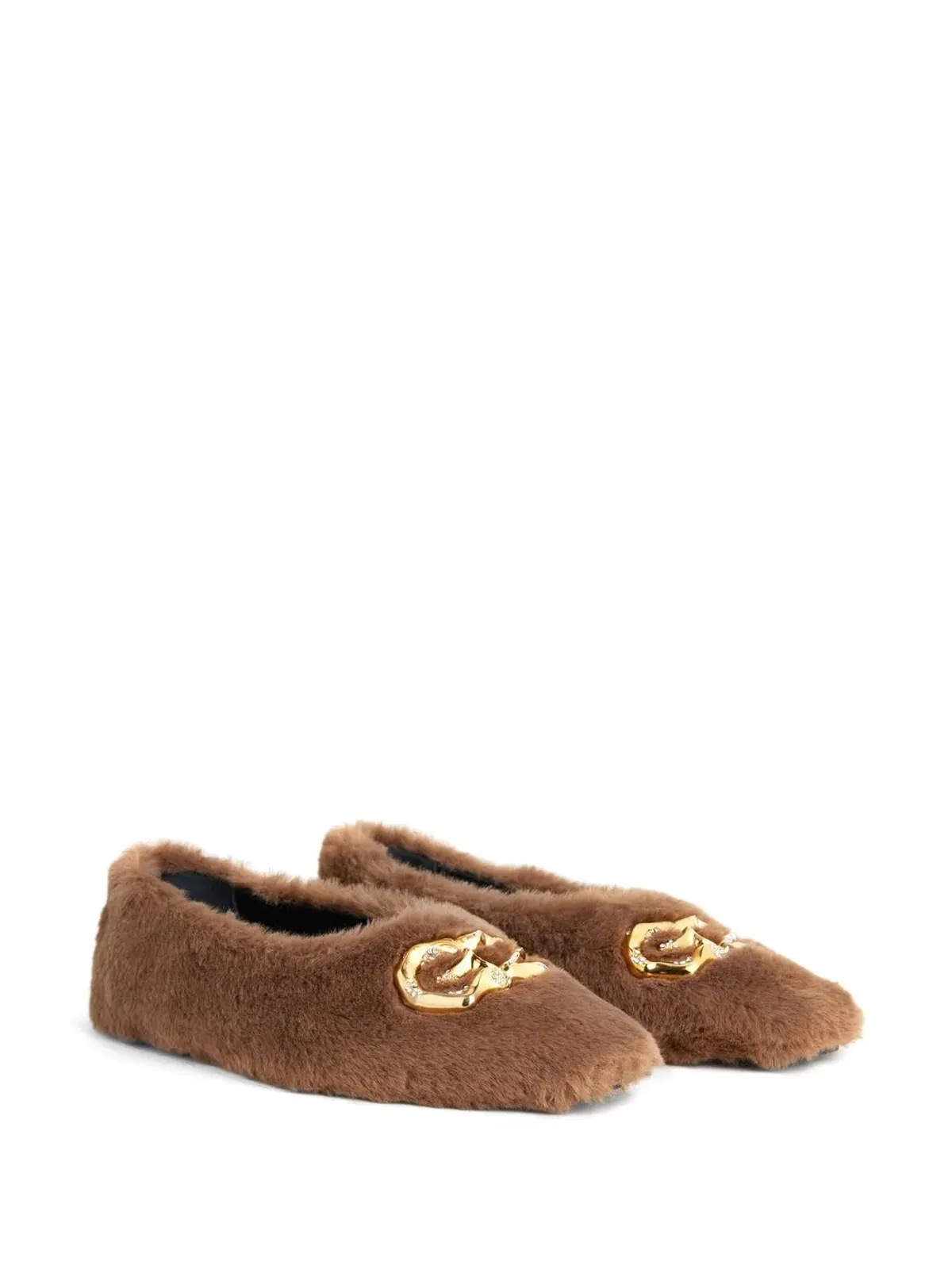 Giuseppe Zanotti ルクレツィア ファー ローファー - ブラウン - 画像2