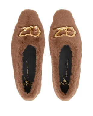 Giuseppe Zanotti ルクレツィア ファー ローファー - ブラウン - サムネイル4