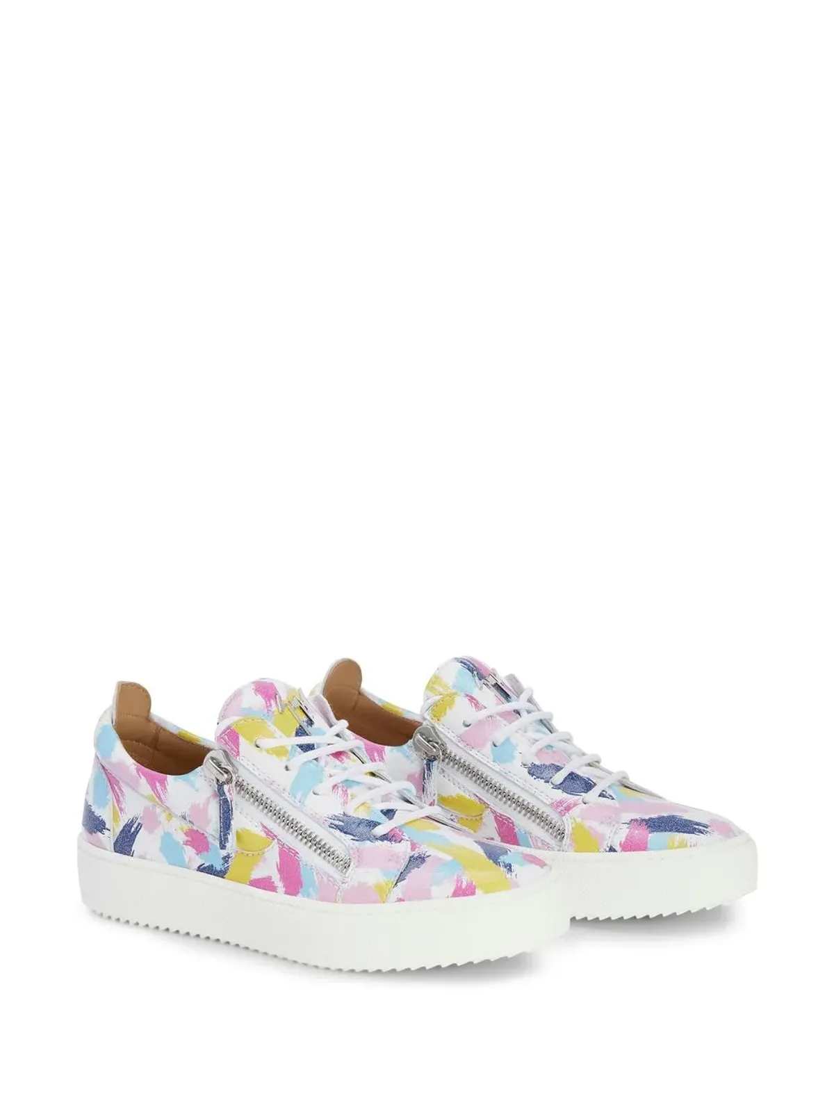 Giuseppe Zanotti Gail brushstrokes-print ロートップスニーカー - 画像2