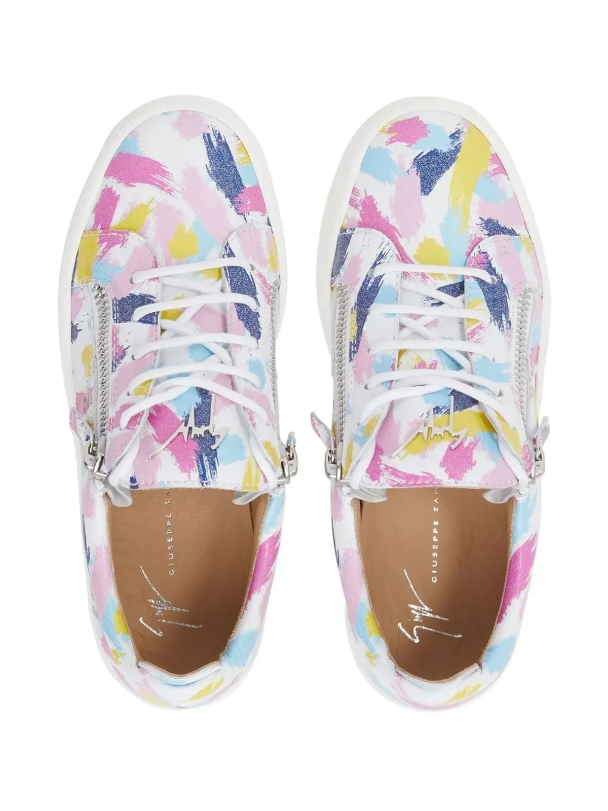 Giuseppe Zanotti Gail brushstrokes-print ロートップスニーカー - 画像4