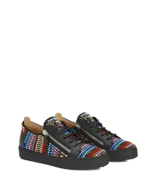 Giuseppe Zanotti Frankie Strass ダブルジップ ロー・トップ スニーカー - サムネイル2