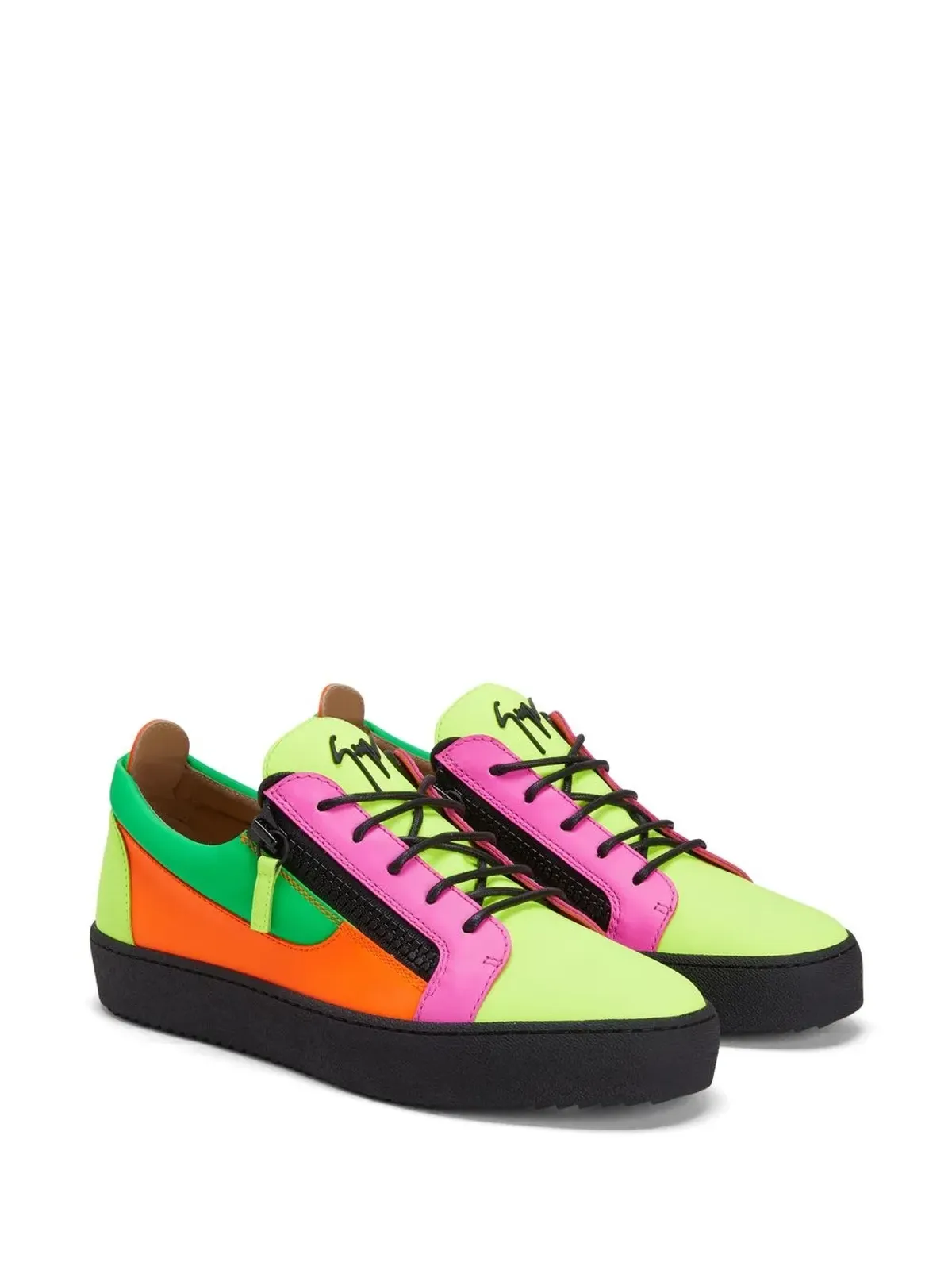 Giuseppe Zanotti フランキー カラーブロック ローカットスニーカー - 画像2