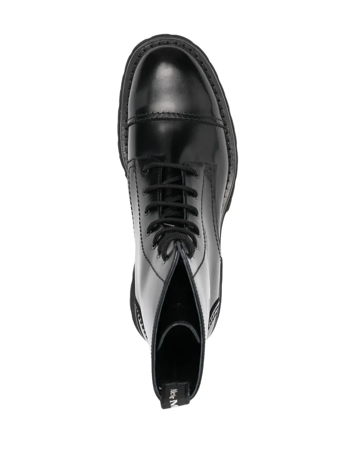 Alexander McQueen レースアップレザー アンクルブーツ - 画像4
