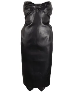 Saint Laurent ストラップレス ミッドレングス ドレス（ブラック） - サムネイル1
