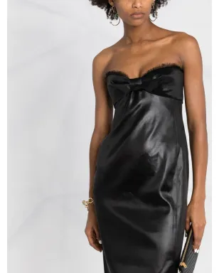 Saint Laurent ストラップレス ミッドレングス ドレス（ブラック） - サムネイル5