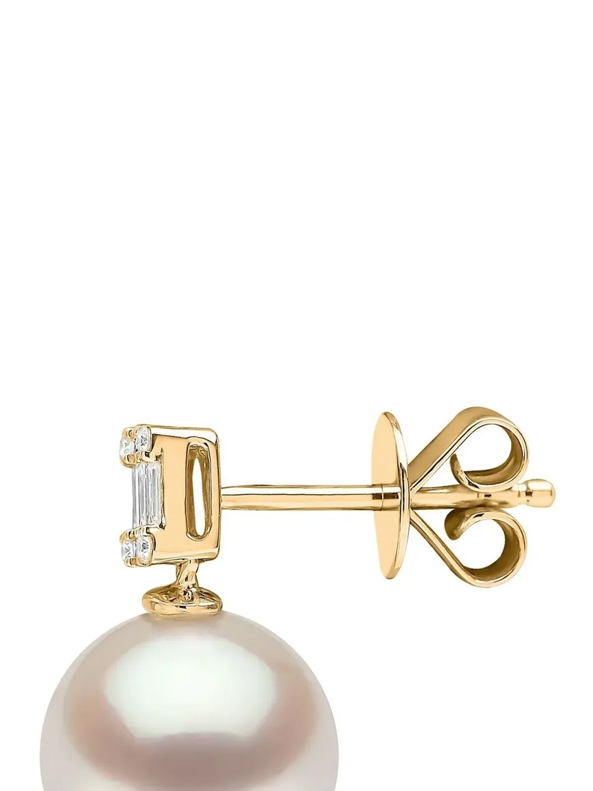 Yoko London 18K イエローゴールド 南洋真珠とダイヤモンドのイヤリング - 画像4
