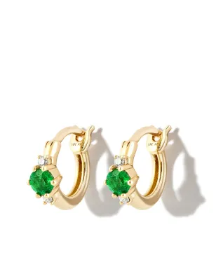 Adina Reyter 14K イエローゴールド エメラルド ダイヤモンド ハギーホープ ピアス - サムネイル1