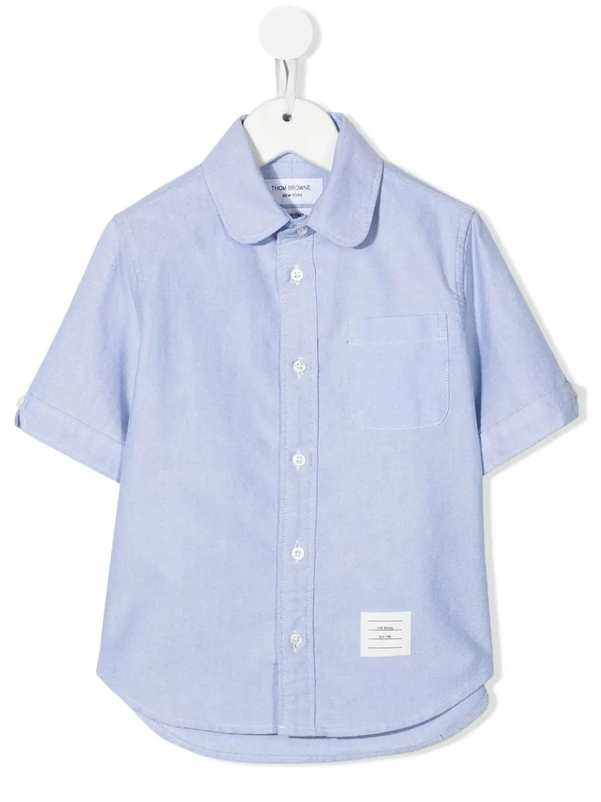 Thom Browne Kids ロゴパッチ半袖シャツ - 画像1