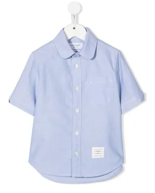 Thom Browne Kids ロゴパッチ半袖シャツ - サムネイル1