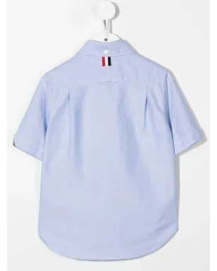 Thom Browne Kids ロゴパッチ半袖シャツ - サムネイル2