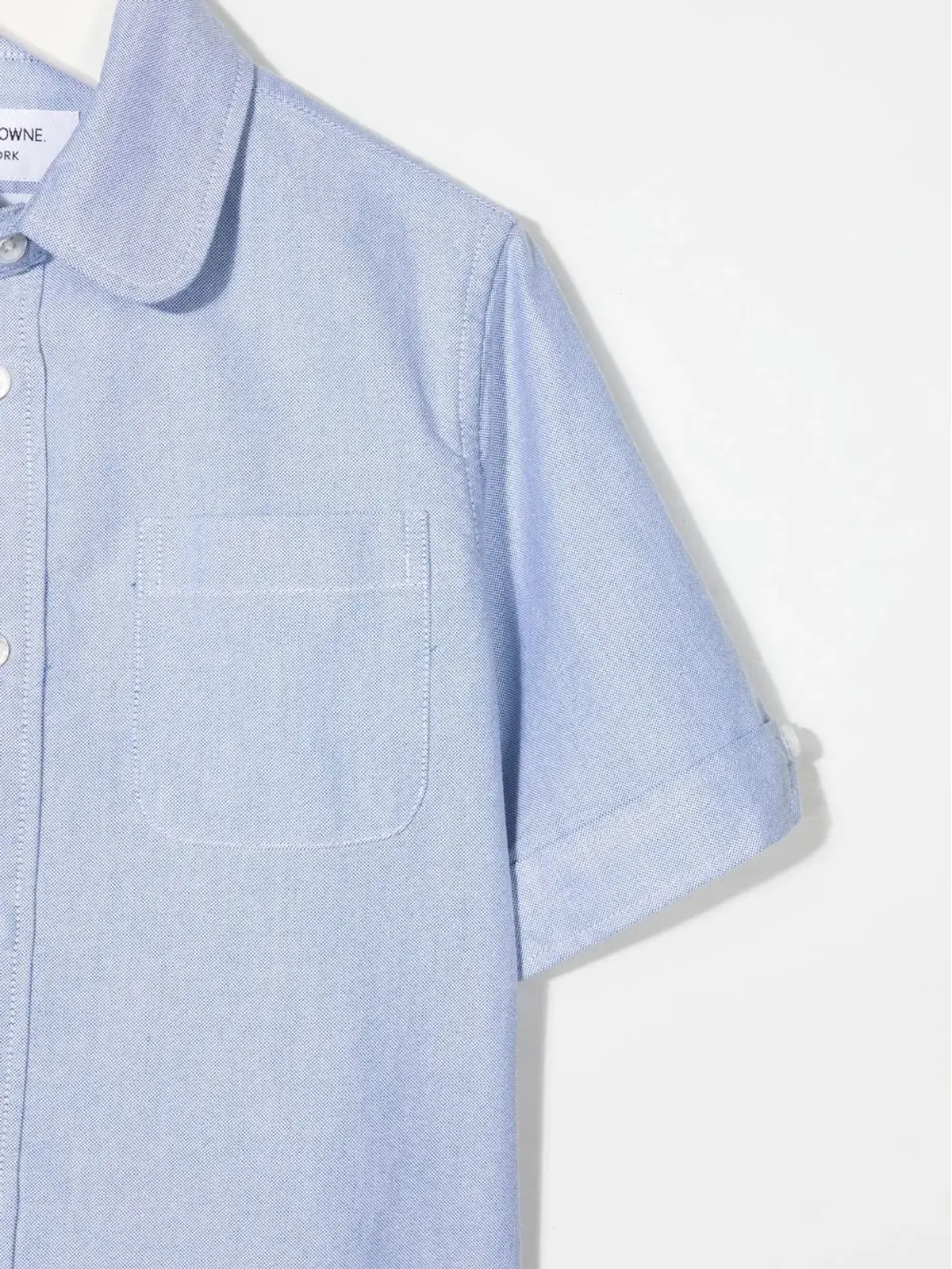 Thom Browne Kids ロゴパッチ半袖シャツ - 画像3