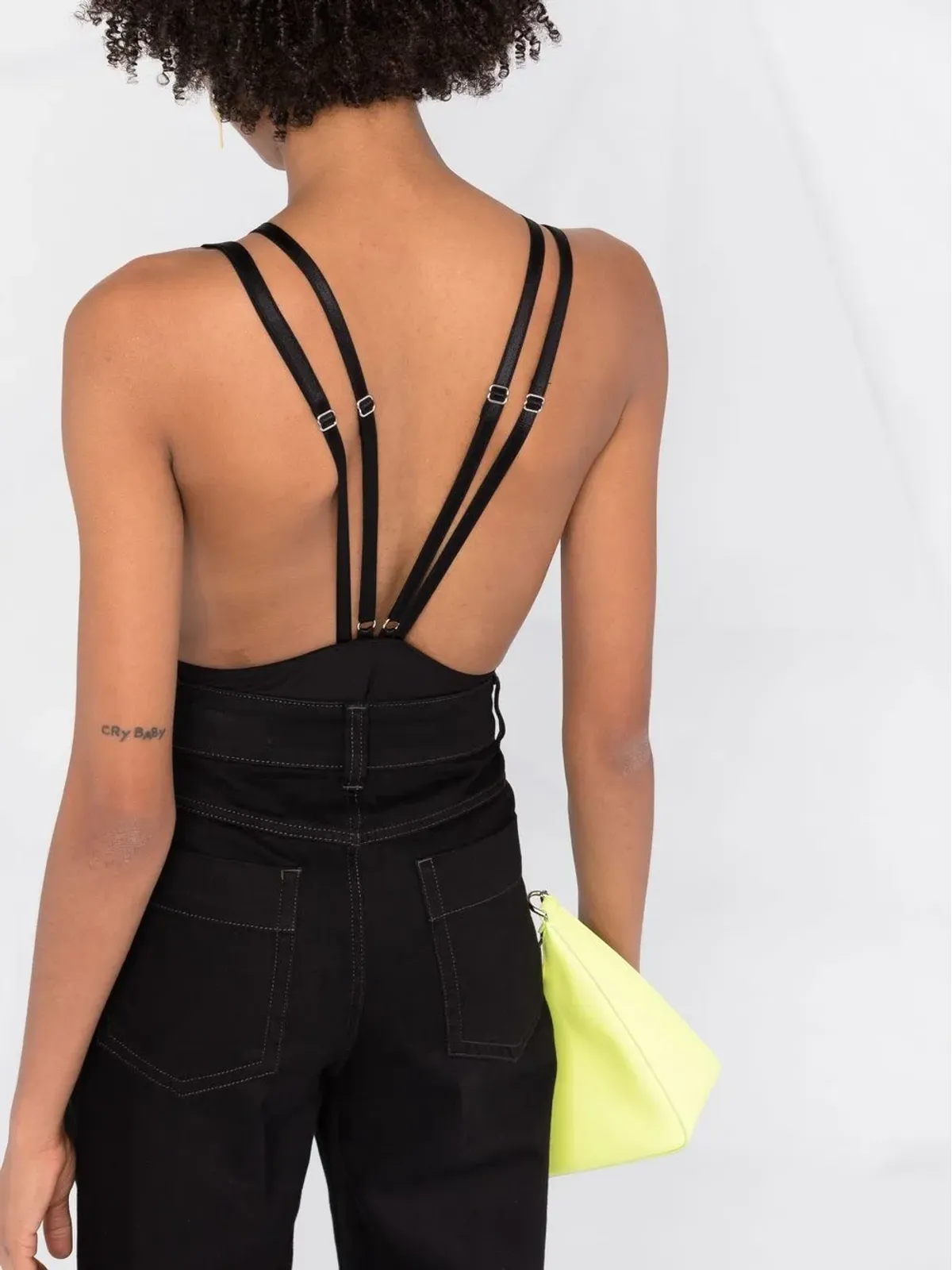 Alchemy x Lia Aram plunge V-neck strapped bodysuit - Black - 画像3