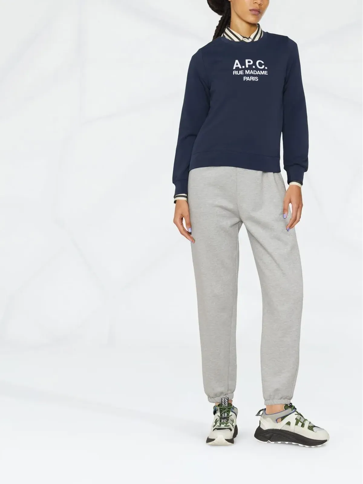 A.P.C. Tina ロゴ刺繍入り コットン スウェットシャツ - 画像2