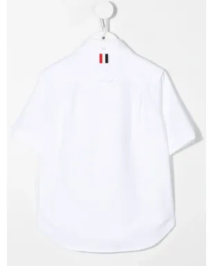 Thom Browne Kids 半袖コットンシャツ - サムネイル2