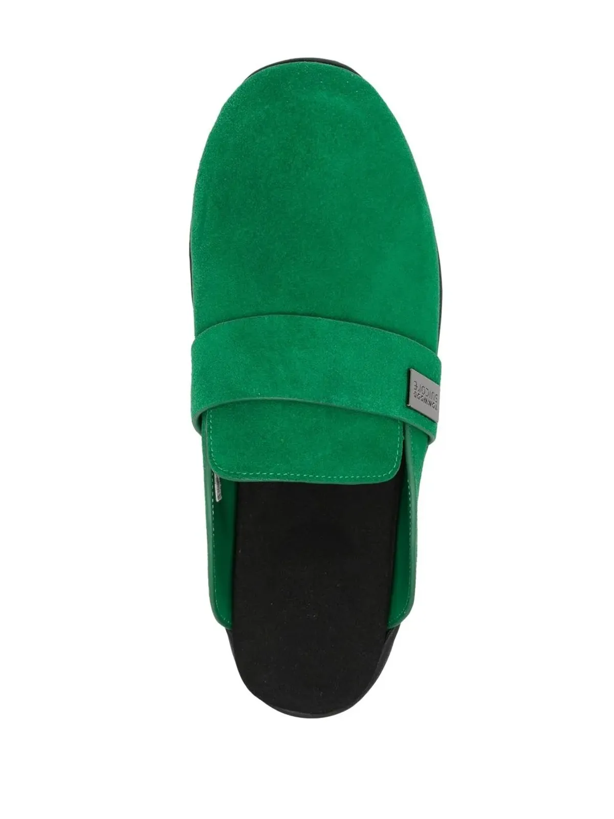Suicoke グリーンのスウェードレザー・スリッパ - 画像4
