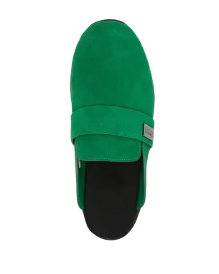 Suicoke グリーンのスウェードレザー・スリッパ - サムネイル4