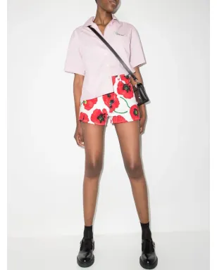 Kenzo ポピー柄ミニショーツ - White - サムネイル4