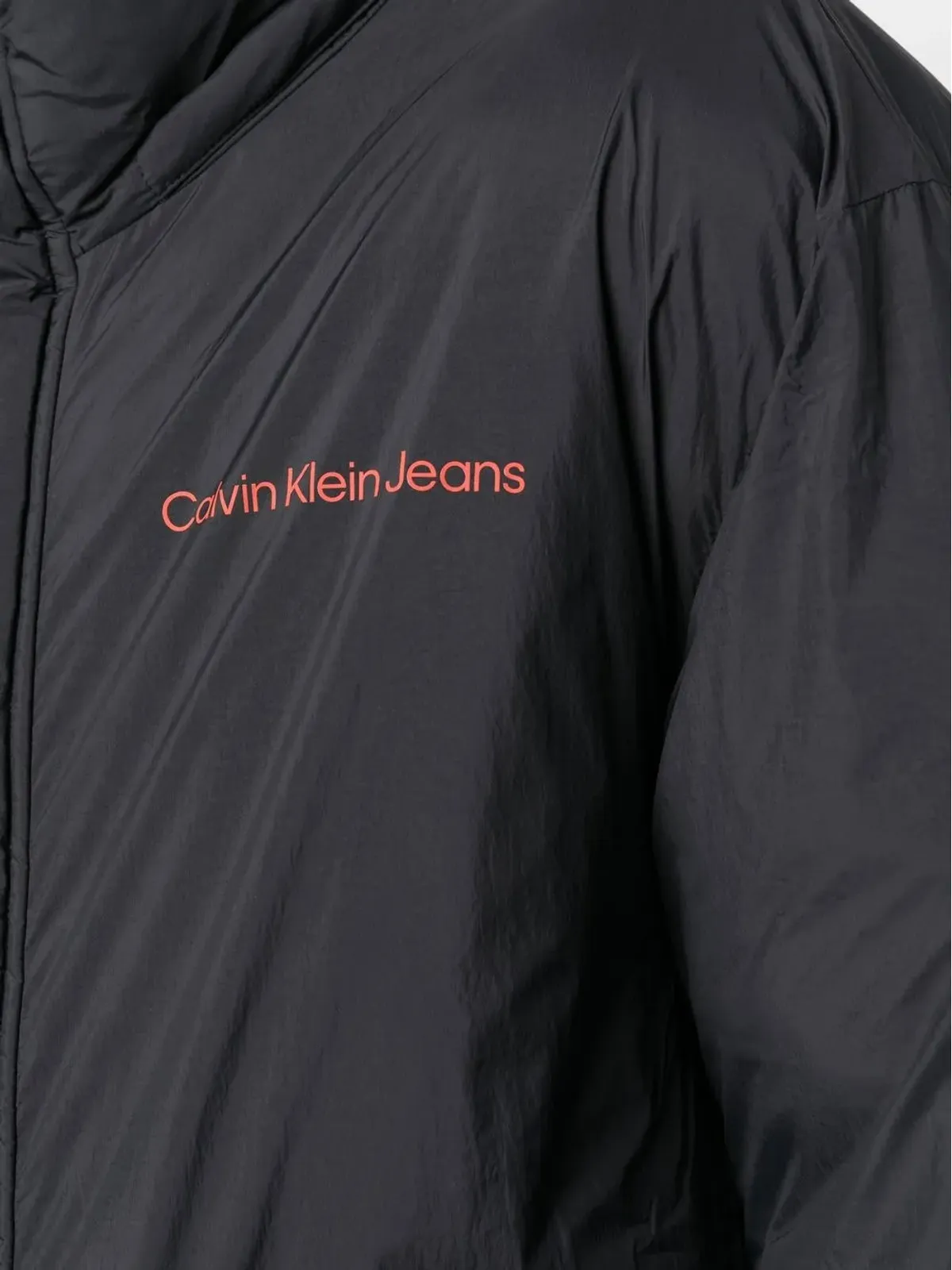 Calvin Klein Jeans ロゴプリント フード付きパーカ ブラック - 画像5